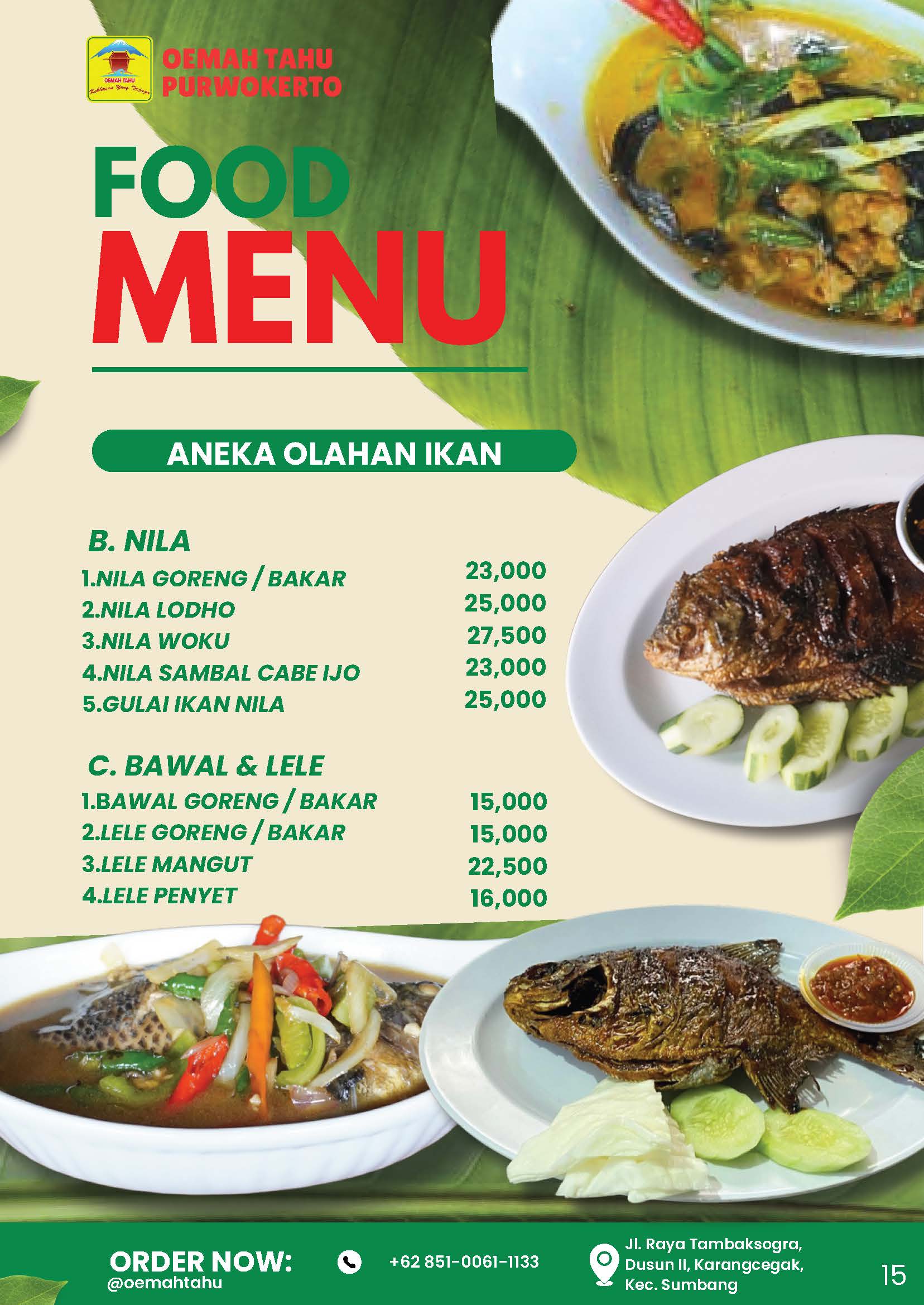 IKAN NILA, BAWAL DAN LELE